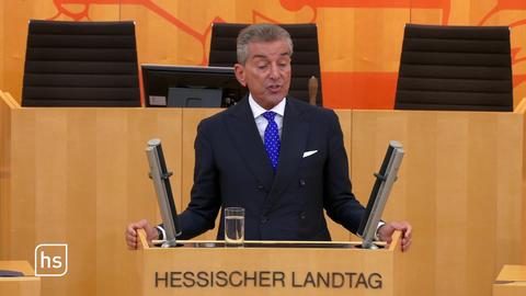 Michel Friedman hält eine Rede im hessischen Landtag