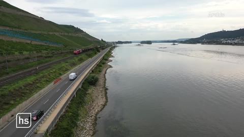 Blick auf Rheingau-Radweg