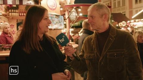 Interview auf dem Weihnachtsmarkt