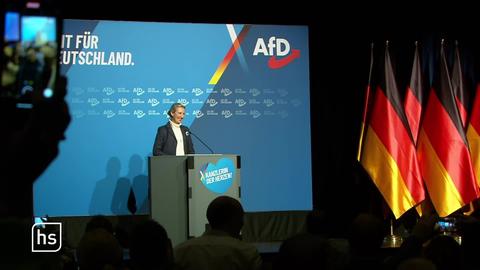 Alice Weidel spricht bei einer AfD- Wahlkampfveranstaltung