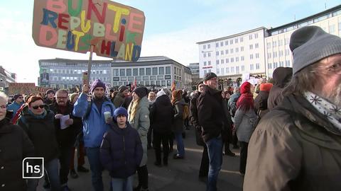 Demonstranten in Kassel