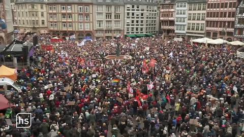 Demo auf dem Frankfurter Römerberg