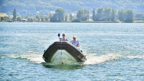 Boot der Wasserschutzpolizei auf See