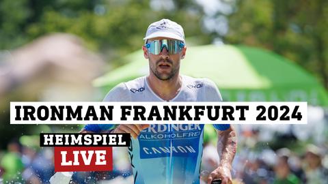 Patrick Lange, Triathlet aus Deutschland, verlässt beim Datev Challenge Roth 2023 die Wechselzone von der Radetappe zur Laufetappe.