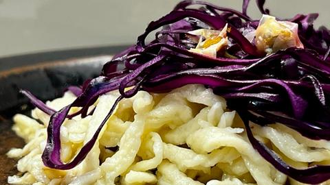 Spätzle mit Rotkraut