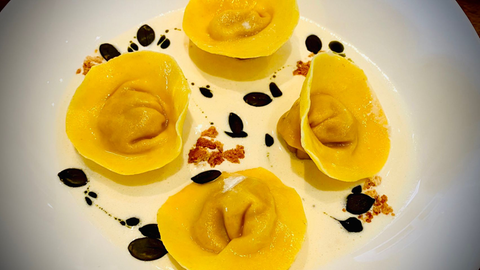 Tortelloni mit Kürbis gefüllt