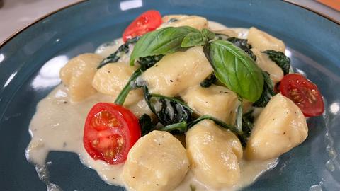 Gnocchi mit Spinat und Gorgonzola