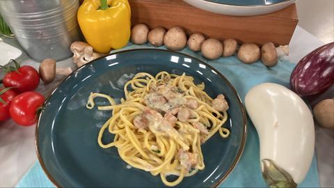 Spaghetti alla Chitarra mit Rahmpfifferlingen