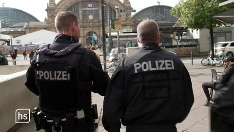 Polizei am Frankfurter Hauptbahnhof