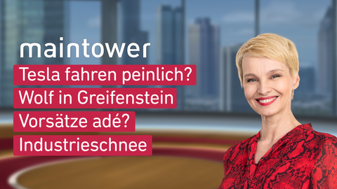 Moderatorin Susann Atwell sowie die Themen bei "maintower" vom 23.01.2025: 