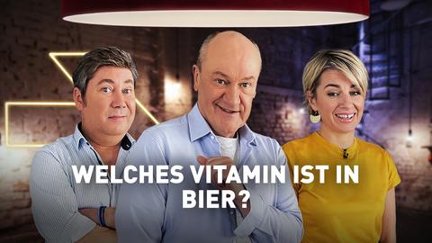 Rateteam Sascha Korf, Sabine Heinrich, Bodo Bach und die Frage: Welches Vitamin ist in Bier?