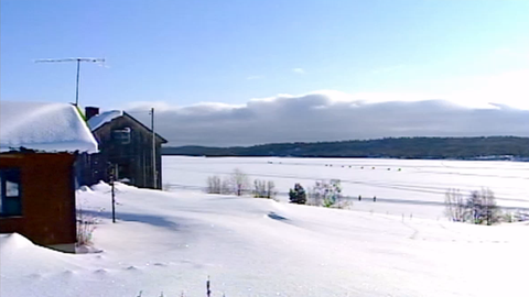 Verschneite Landschaft in Lappland